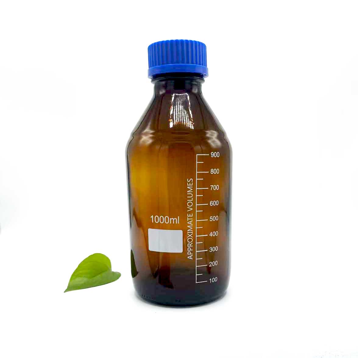 Frasco de reagente de vidro âmbar de 1000ml Frasco de reagente de vidro âmbar de 1000ml