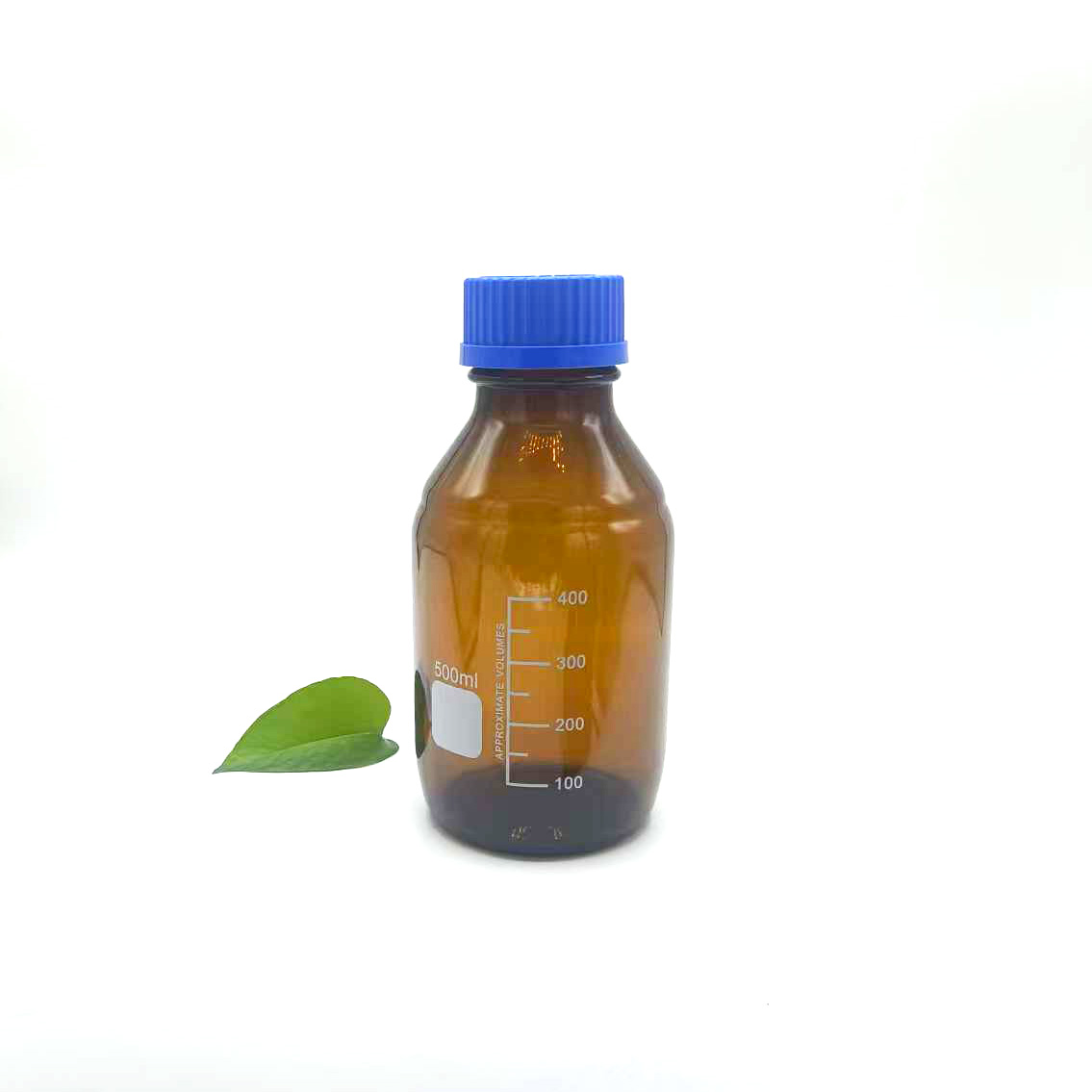 Frasco de reagente de vidro marrom de 500ml